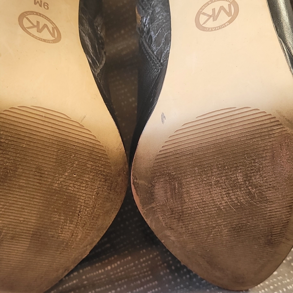 Michael Kors Black Leather & Python York Ankle Bo… - image 3